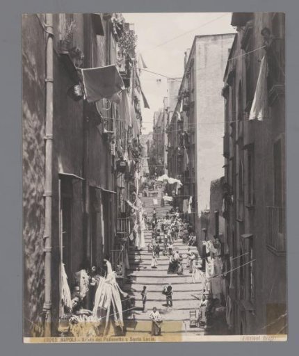 Street view in Santa Lucia in Naples