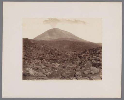 Lava Field with Vesuvius in the Background, Italy