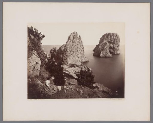 View of the Faraglioni on the Coast of Capri, Italy