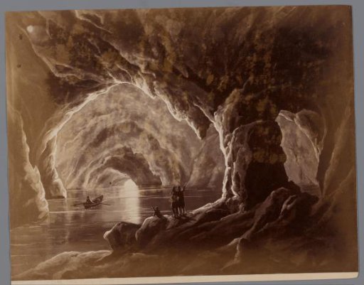 Photographic Reproduction of a Drawing Depicting the Blue Grotto at Capri