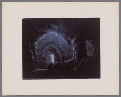 Photographic Reproduction of a Painting of the Blue Grotto on the Island of Capri, Italy