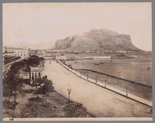 View of Foro Italica at Palermo, with Monte Pellegrino in the Background