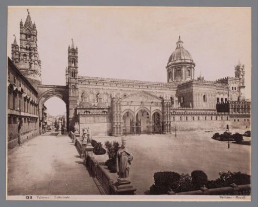 View of the Facade of the Cathedral of Palermo, Sicily