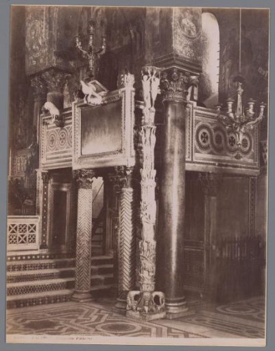 Interior of the Capella Palatina in Palermo, Sicily