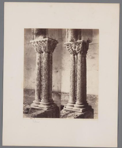 Columns in the cloister of the cathedral of Monreale, Italy