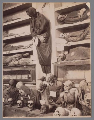 Interior of the crypt of the Capuchins in Palermo