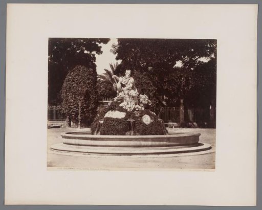 View of the Fontana del Genio in Villa Giulia in Palermo, Italy