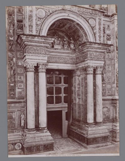 Portal of the monastery church Certosa di Pavia at Pavia, Italy