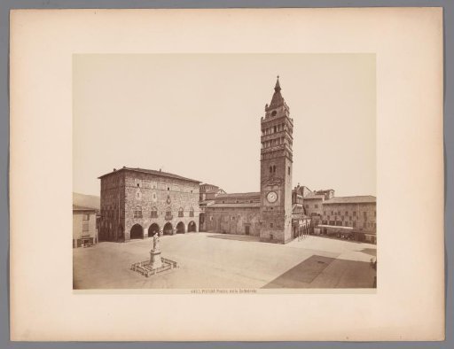 View of the Piazza del Duomo and the cathedral of Pistoia