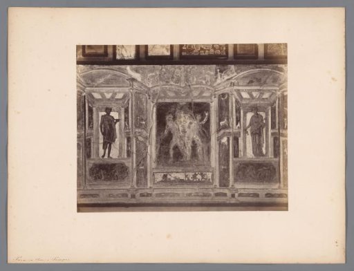Photographic reproduction of a fresco at Pompeii, Italy