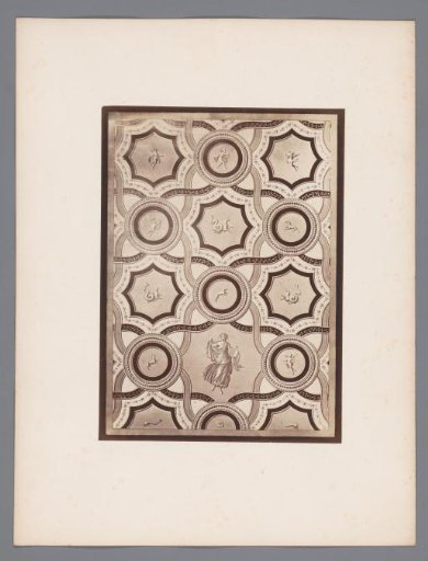 Photographic reproduction of a ceiling painting, possibly at Pompeii