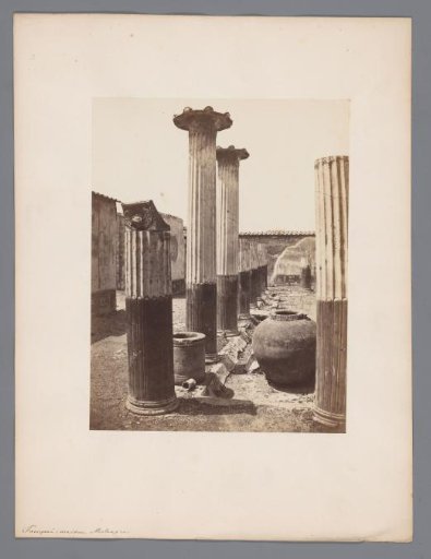 Remains of the house of Meleager in Pompeii, Italy