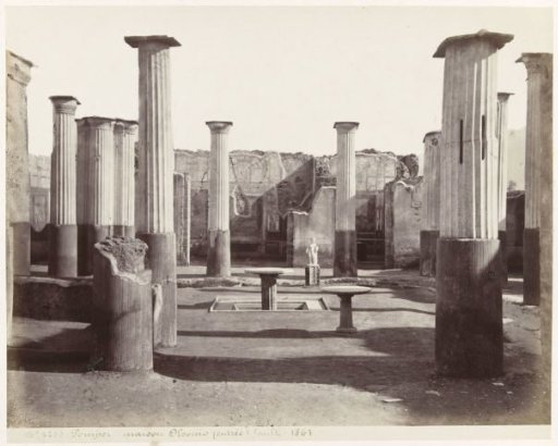 Remains of the House of Oleonio in Pompeii, Italy