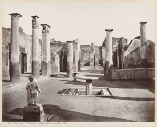 Remains of the House of Oleonio in Pompeii, Italy