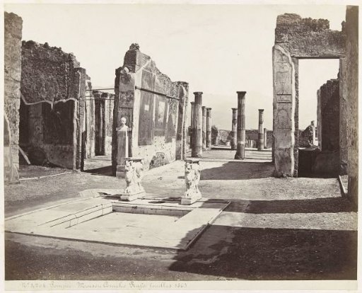 Remains of the House of Cornelio Rufo in Pompeii, Italy