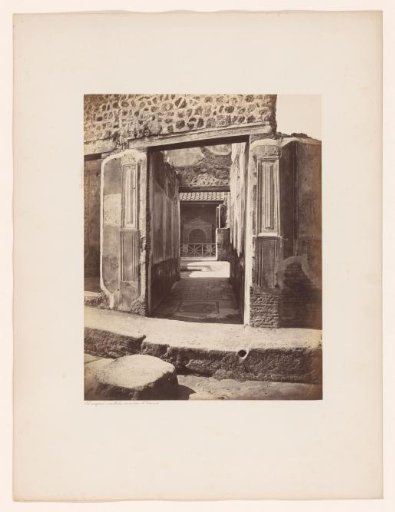 Entrance of the House of the Wounded Bear at Pompeii, Italy