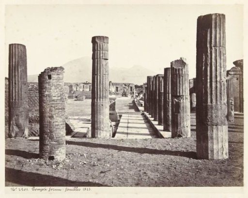 Ruins of the forum in Pompeii, Italy