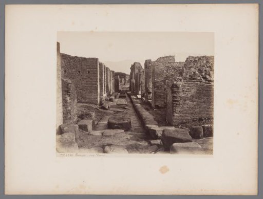 Remains of a road in Pompeii, Italy