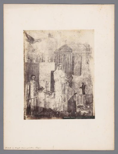 Photographic reproduction of a fresco in the Temple of Venus at Pompeii, Italy