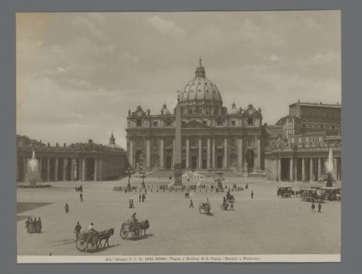 View of St. Peter's Square and the west facade of St. Peter's Basilica