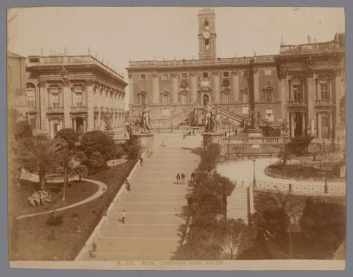View of the Steps to the Capitoline and the Palazzo Senatorio, Rome