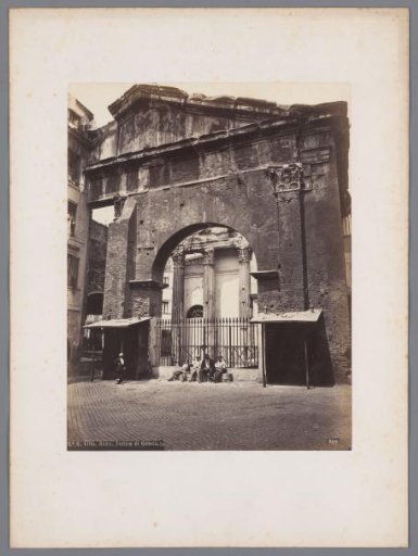 Seated Figures in Front of the Porticus of Octavia, Rome