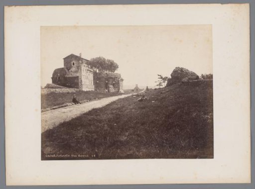 View of the Casal Rotondo on the Via Appia near Rome, Italy
