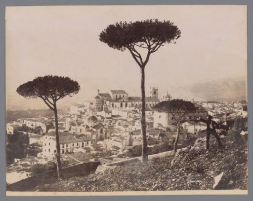 View of Monreale, Sicily, with Some Pine Trees in the Foreground