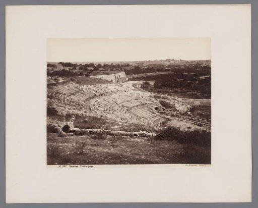 View of the ruins of the Greek amphitheatre in Syracuse, Sicily