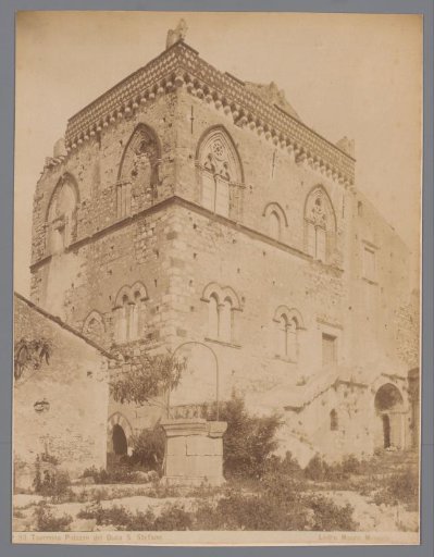 Exterior of the Palazzo del Duca Santo Stefano in Taormina, Italy
