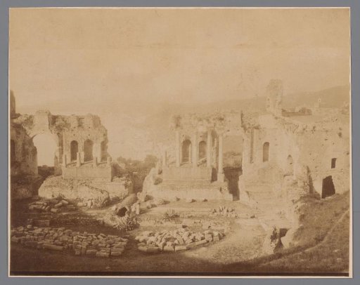 Remains of the baths of Taormina, Italy