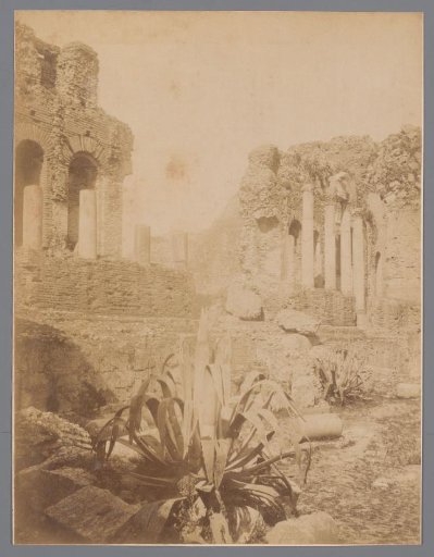 Remains of the baths of Taormina, Italy