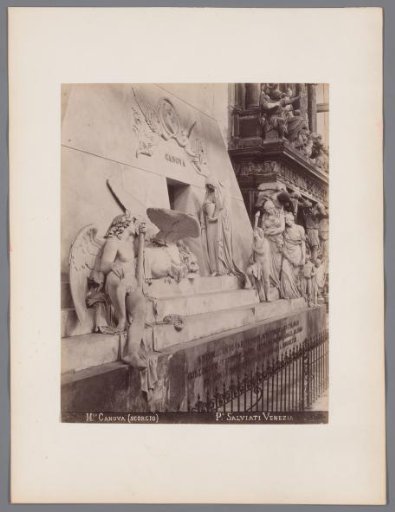 Detail of the tomb monument for Antonio Canova in the Santa Maria Gloriosa dei Frari in Venice