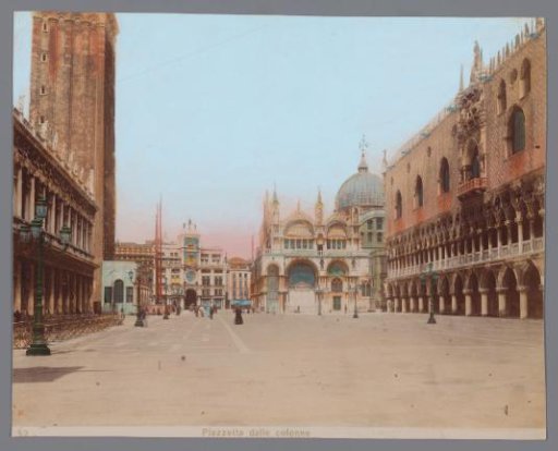 View of St. Mark's Square towards the St. Mark's Basilica in Venice