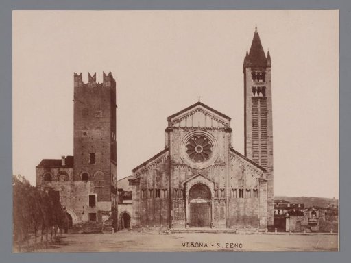 Exterior of the basilica of San Zeno in Verona, Italy