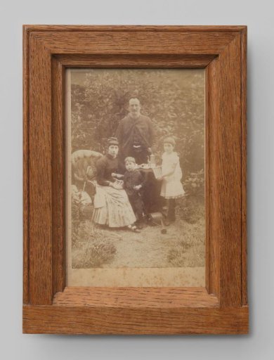 Group Portrait of an Unknown Family in a Garden