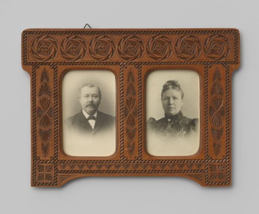 Two portraits of an unknown man and an unknown woman