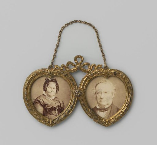 Ornament with portraits of Petrus Regout and Aldegonda Regout-Hoeberechts