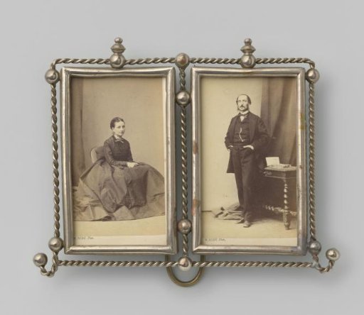 Two portraits of an unknown man and woman