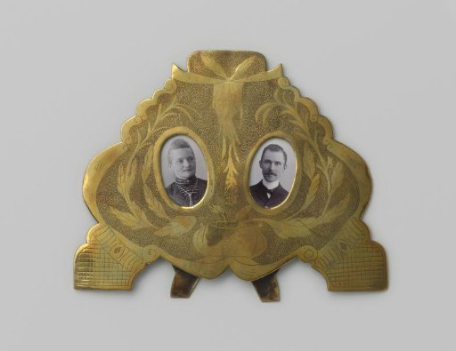 Two portraits of an unknown man and woman