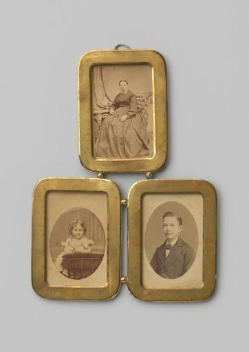 Three portraits of an unknown woman, an unknown girl, and an unknown boy