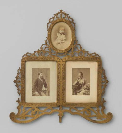 Three portraits of an unknown child, an unknown man and woman