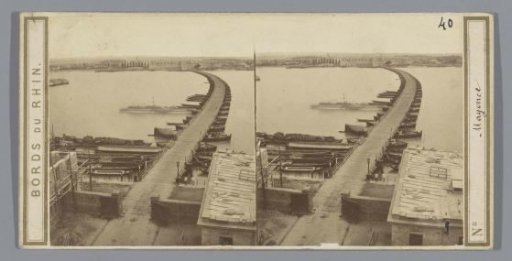 Pontoon Bridge over the Rhine at Mainz