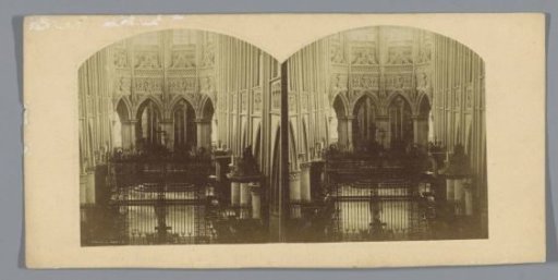 Church interior with choir screen