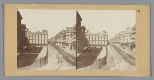 View of the Rue de Rivoli, seen from the Louvre