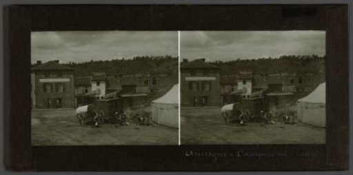 Caravan camp in the Auvergne