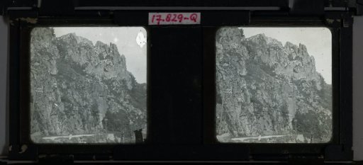 Rocky Cliff, with Road in the Foreground