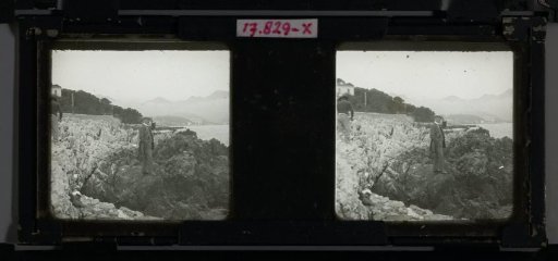 Man Standing on Rocks near Cap Martin