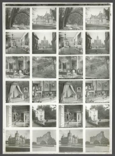 Twelve Stereoscopic Views of Castles, Palaces and Forests around Paris
