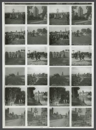 Twelve stereoscopic views of places and festivities in Brittany